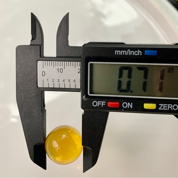 Vintage Clear Light Amber Blown Glass Antique Marble - Picture 1 of 10